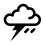 Showers. Possible storm.