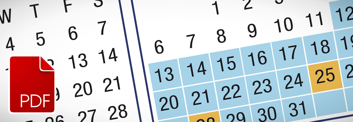 Download our printable year calendar PDF